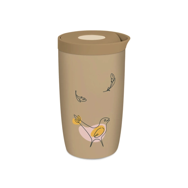 Coffee Format Brązowy kubek termiczny z nadrukiem 350 ml