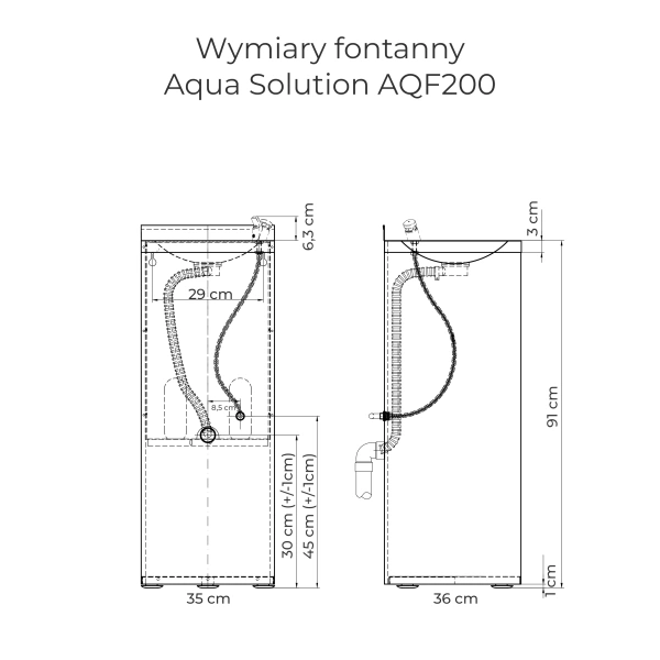 Aqua Solution AQF200 Fontanna wody pitnej montowana przy ścianie