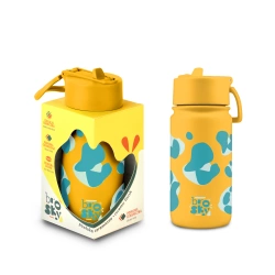 Brosky Wild Żółty bidon na wodę z nadrukiem 450 ml