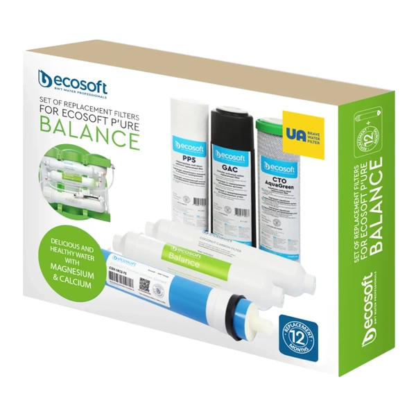 Ecosoft Pure Balance Zestaw 6 filtrów do systemów odwróconej osmozy