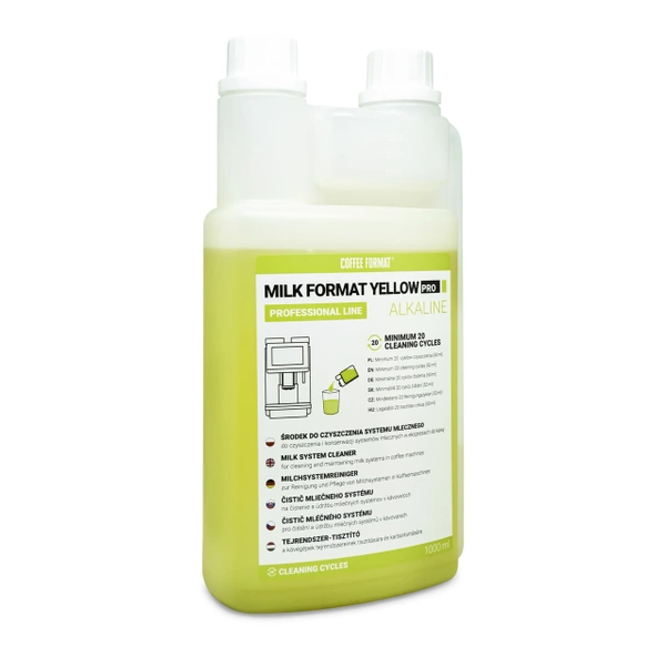 Coffee Format MILK FORMAT YELLOW PRO Środek do czyszczenia systemu mlecznego 1l