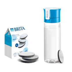 Brita Fill&Go Vital Butelka filtrująca niebieska 0,6l + 4 wkłady filtrujące