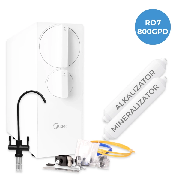 Midea 800GPD RO7 Odwrócona osmoza z mineralizatorem i alkalizatorem