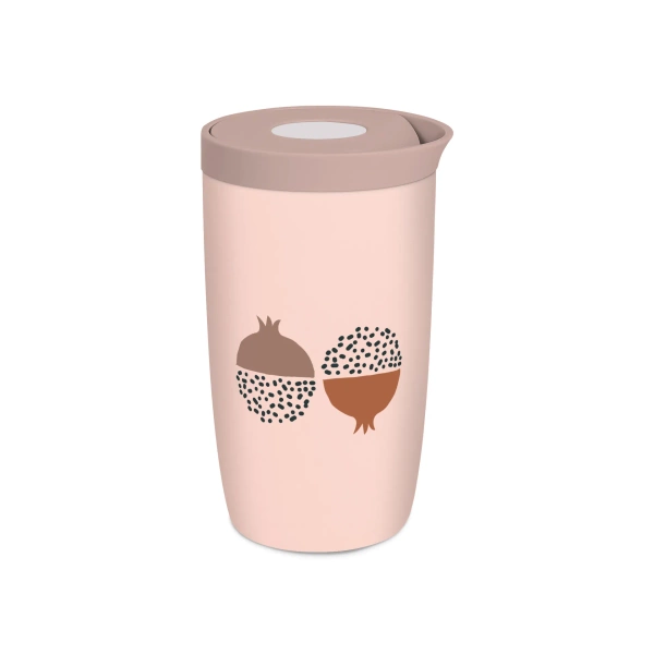 Coffee Format Różowy kubek termiczny z nadrukiem 350 ml