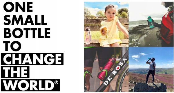 ION8 Błękitna butelka na wodę dla dzieci w syrenki 350 ml