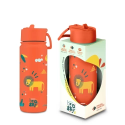 Brosky Kids Ceglasta butelka na wodę dla dzieci w motyw safari 550 ml