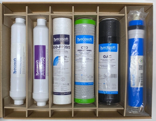 Ecosoft Pure Alkafuse Zestaw 6 filtrów do systemów odwróconej osmozy