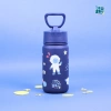 Brosky Kids Granatowa butelka na wodę dla dzieci w motyw kosmosu 450 ml