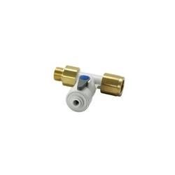 John Guest ASV8 Kątowy zawór odcinający z zaworem zwrotnym 1/2" x 1/2" x 3/8" 