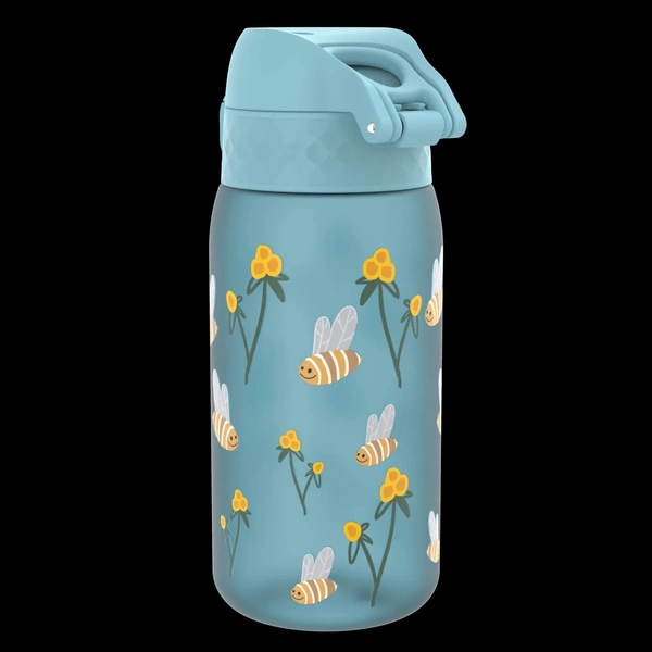ION8 Niebieska butelka na wodę w pszczoły i kwiaty 350 ml