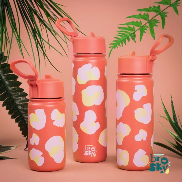 Brosky Wild Ceglasty bidon na wodę z nadrukiem 450 ml