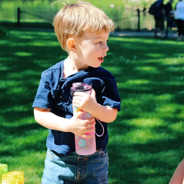 ION8 Zielona butelka na wodę ze stali nierdzewnej w smoki 400 ml