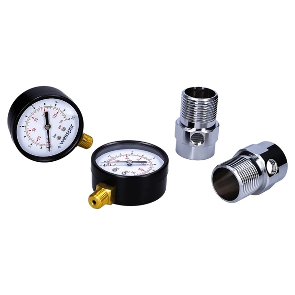 Wessper 2x Manometr i 2x adapter do filtrów wody 1"