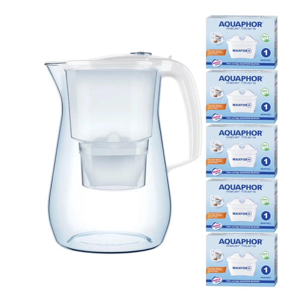 Aquaphor Onyx 4.2L Biały dzbanek filtrujący wkładami na pół roku