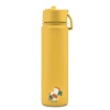 Brosky Abstract Żółta stalowa butelka termiczna ze słomką 680 ml