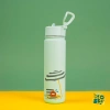 Brosky O. Miętowa metalowa butelka na wodę ze słomką 680 ml