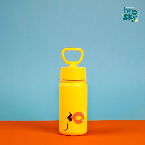 Brosky O. Żółty bidon termiczny na wodę 450 ml