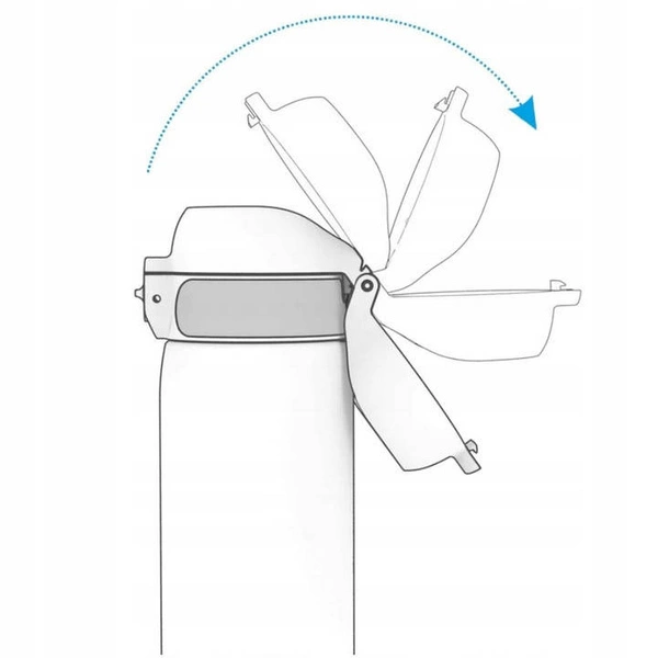 ION8 Niebieska butelka na wodę z miarką motywacyjną 1000 ml