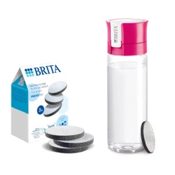 Brita Fill&Go Vital Butelka filtrująca różowa 0,6l + 4 wkłady filtrujące