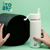 Brosky Basic Stalowa butelka na wodę w kolorze miętowym 550ml