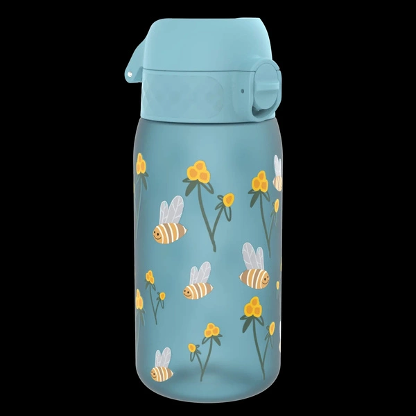 ION8 Niebieska butelka na wodę w pszczoły i kwiaty 350 ml