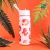 Brosky Wild Różowa butelka na wodę z nadrukiem w motyw zwierzęcy 550 ml