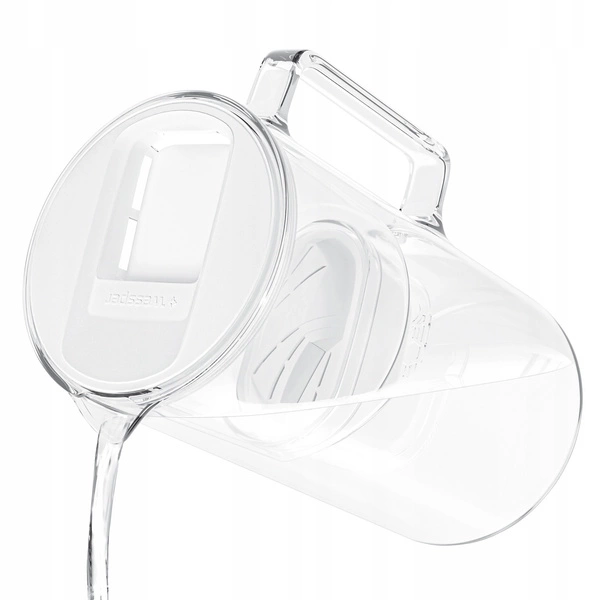 Wessper AquaMax Crystalline 3L Biały szklany dzbanek filtrujący