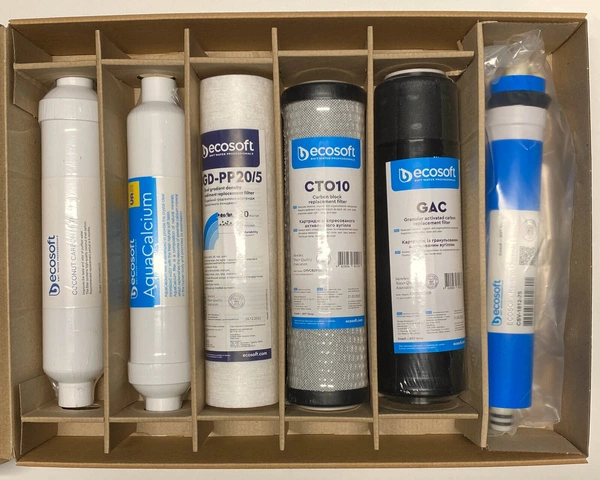Ecosoft Pure Aquacalcium Zestaw 6 filtrów do systemów odwróconej osmozy
