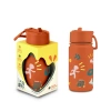 Brosky Pattern Stalowa butelka na wodę w kolorze ceglanym 450ml