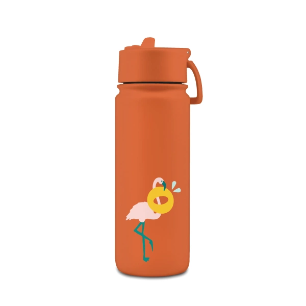 Brosky O. Ceglasty bidon na wodę ze słomką 550 ml