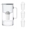 Wessper AquaClassic Crystalline 3L Szary szklany dzbanek filtrujący z 3 wkładami