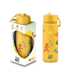 Brosky Pattern Stalowa butelka na wodę w kolorze żółtym 550ml