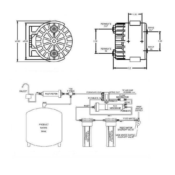 FitAqua Permeate Mechaniczna pompa do systemów odwróconej osmozy