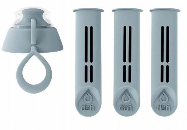 Dafi Wkład filtrujący do butelki 3 sztuki + zakrętka Szary