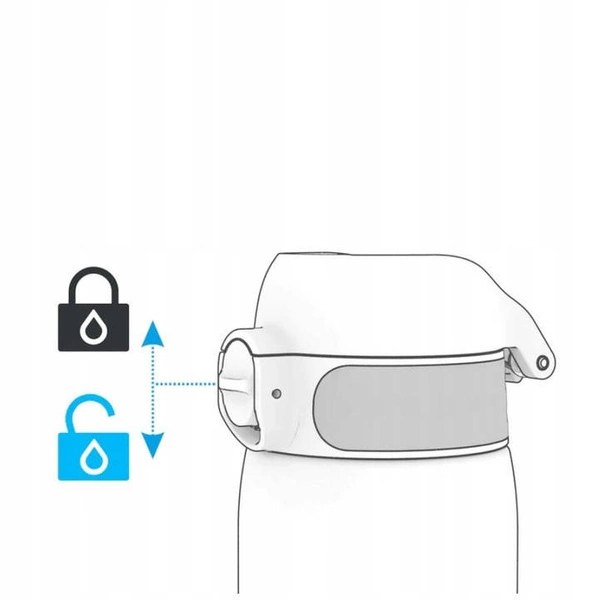 ION8 Niebieska butelka na wodę w pszczoły i kwiaty 350 ml