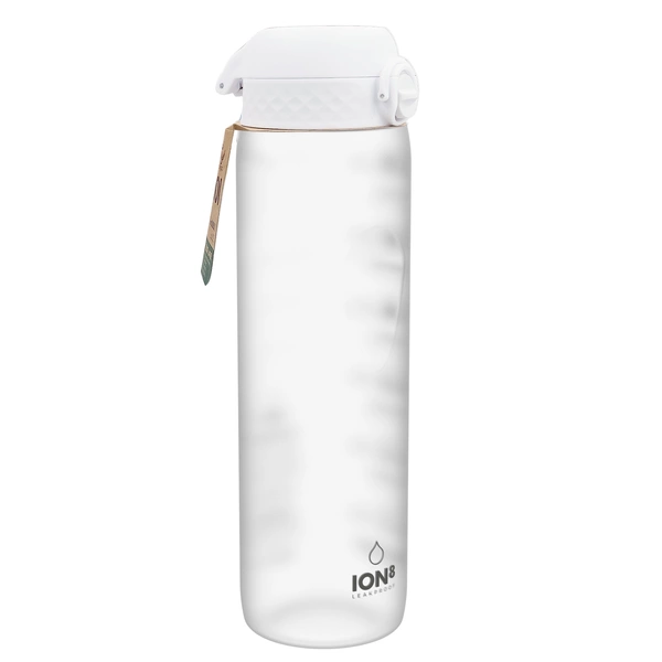 ION8 Przezroczysta butelka na wodę z miarką motywacyjną 1000 ml
