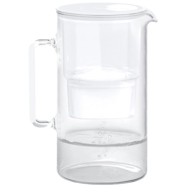 Wessper AquaMax Crystalline 3L Biały szklany dzbanek filtrujący