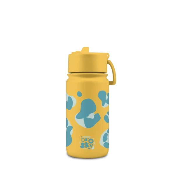 Brosky Wild Żółty bidon na wodę z nadrukiem 450 ml