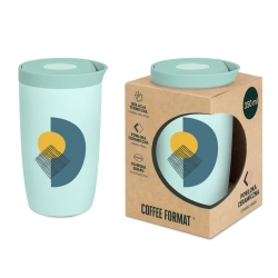 Coffee Format Miętowy kubek termiczny z motywem abstrakcyjnym 350 ml