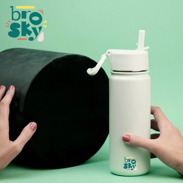 Brosky Basic Stalowa butelka na wodę w kolorze miętowym 550ml