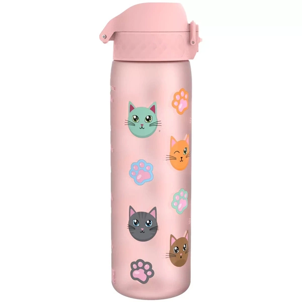 ION8 Różowa butelka na wodę w kotki 500 ml