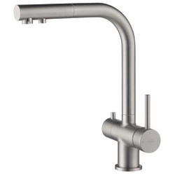 Blue Water Apala Stal Bateria kuchenna trójdrożna z wyciąganą wylewką