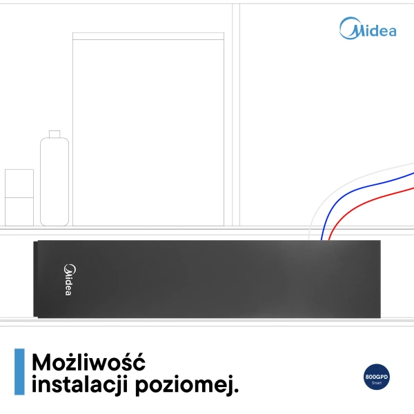 Midea 800GPD Smart RO7 Filtr odwróconej osmozy z WiFi i elektronicznym kranem