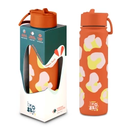 Brosky Wild Ceglasta butelka na wodę z nadrukiem w motyw zwierzęcy 680 ml