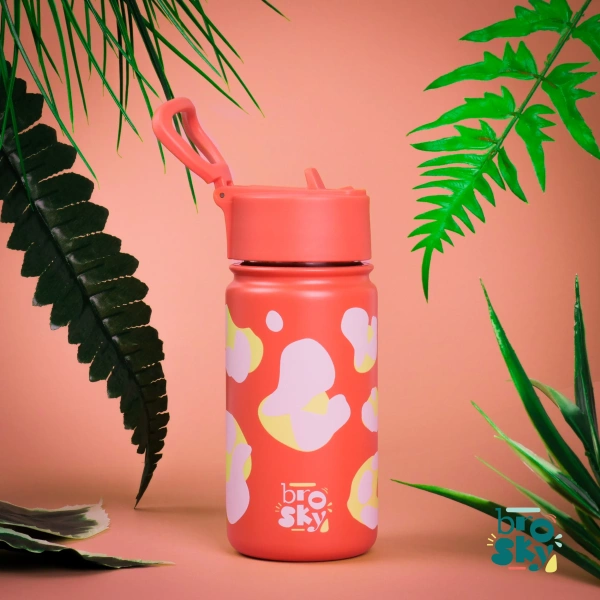 Brosky Wild Ceglasty bidon na wodę z nadrukiem 450 ml