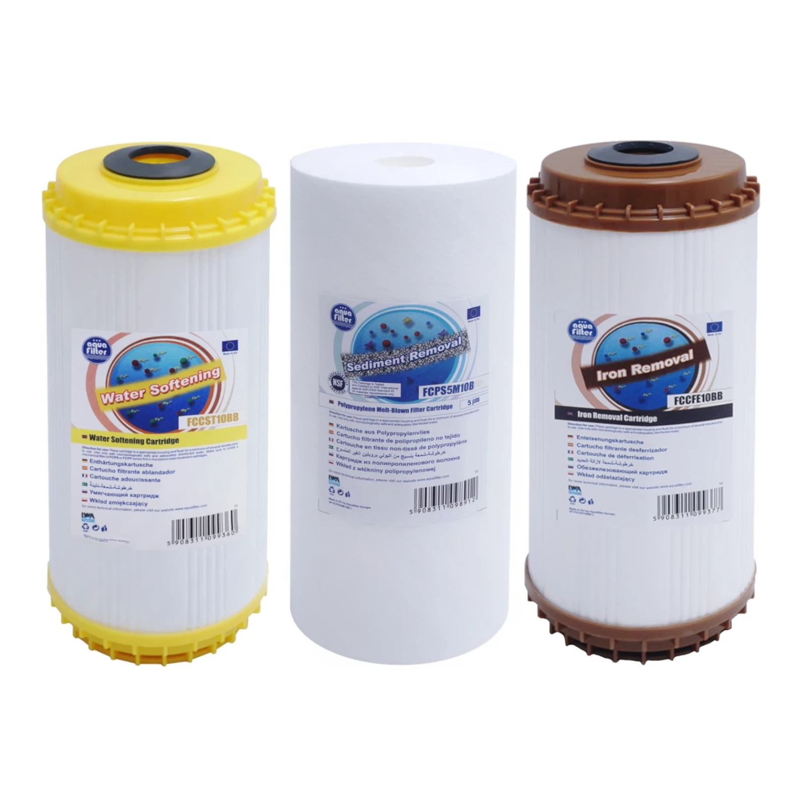 Aquafilter HHBB10B Komplet 3 uzdatniających wkładów do systemu filtrowania wody