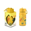 Brosky Pattern Stalowa butelka na wodę w kolorze żółtym 450ml