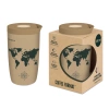 Coffee Format Brązowy kubek termiczny z motywem mapy świata 350 ml