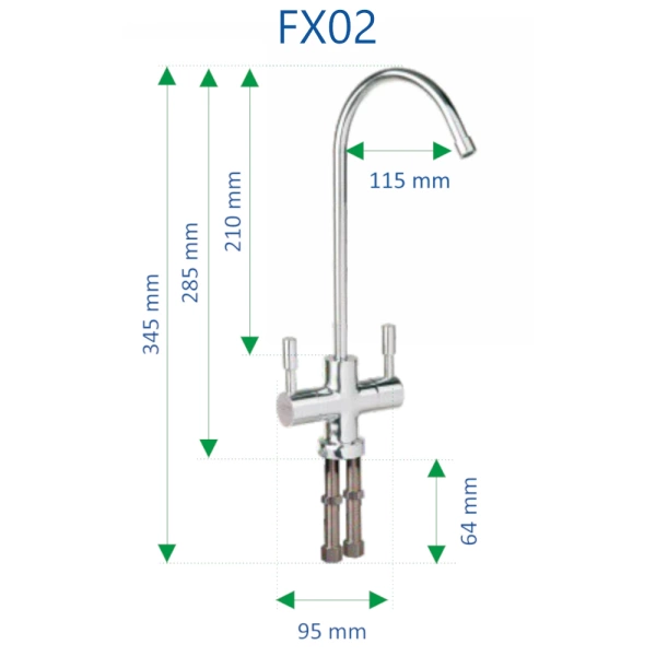 Supreme FX02 Podwójna wylewka do wody filtrowanej