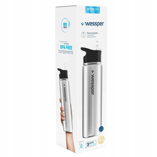 Wessper ActiveMax 0,5l Stalowa butelka termiczna